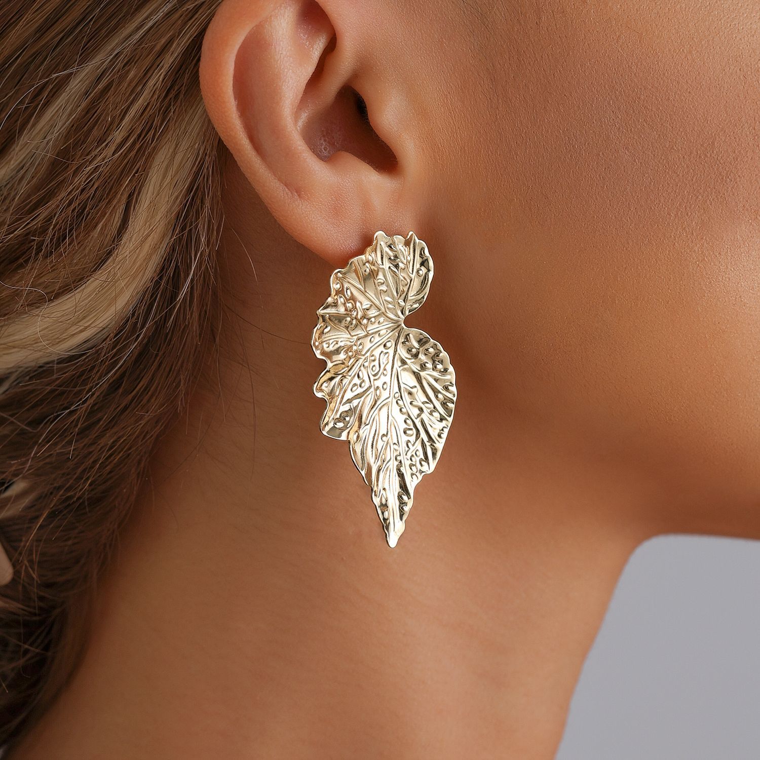 Boho Chic Leaf Earrings 3D Tex - Vintage Fashion Instagram 评论和价格