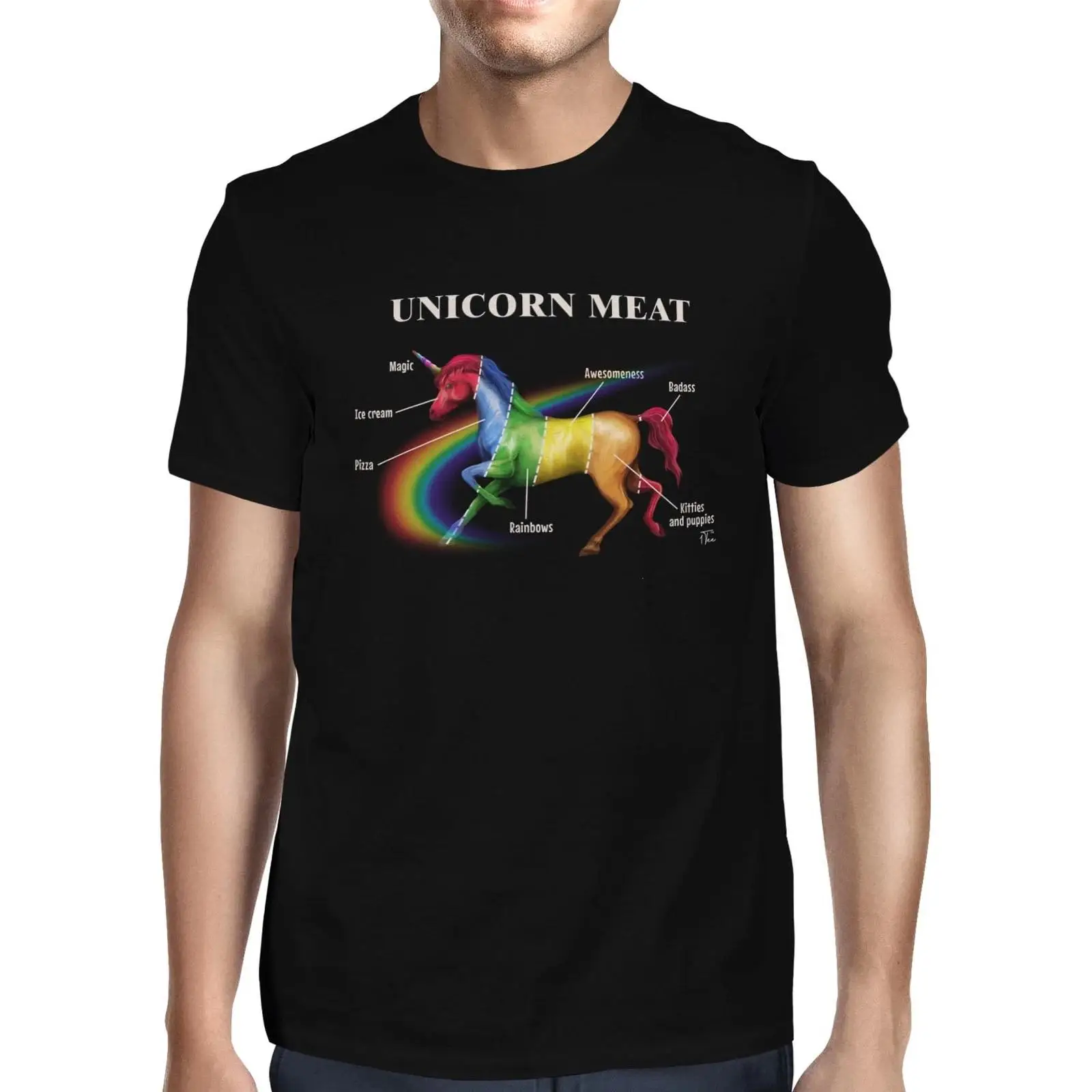1T T Shirt Men's Unicorn Meat  - Vintage Fashion Guide 评论和价格