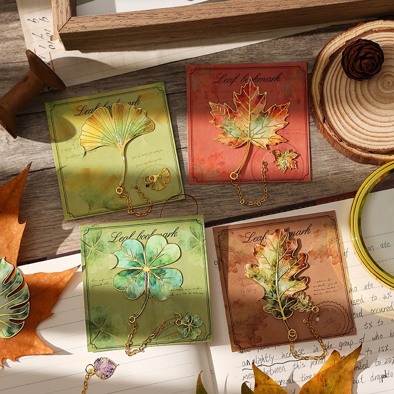 1 Pcs Vintage Leaf Bookmark Wi - Vintage Fashion Books 评论和价格