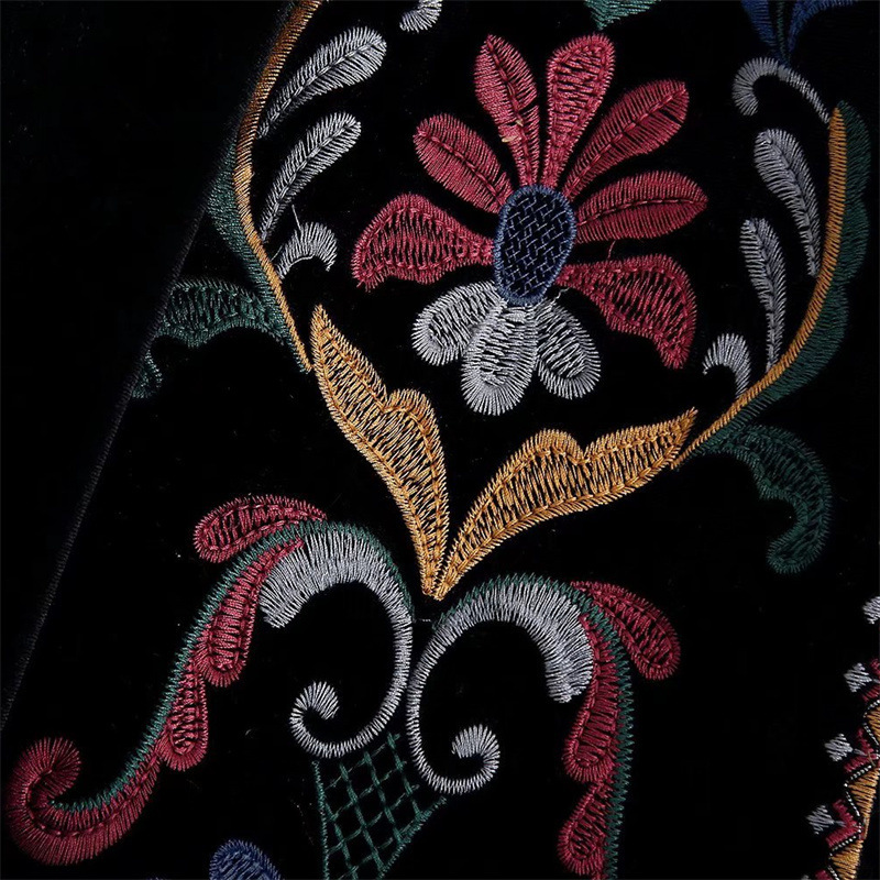 Women Vintage Floral Embroider - Crop Cardigan Vintage 评论和价格
