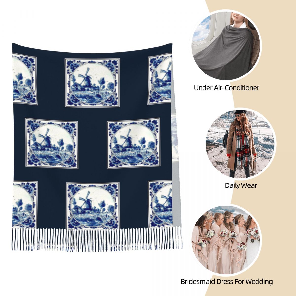 DUTCH BLUE DELFT Vintage Windm - Vintage Fashion Shop 评论和价格