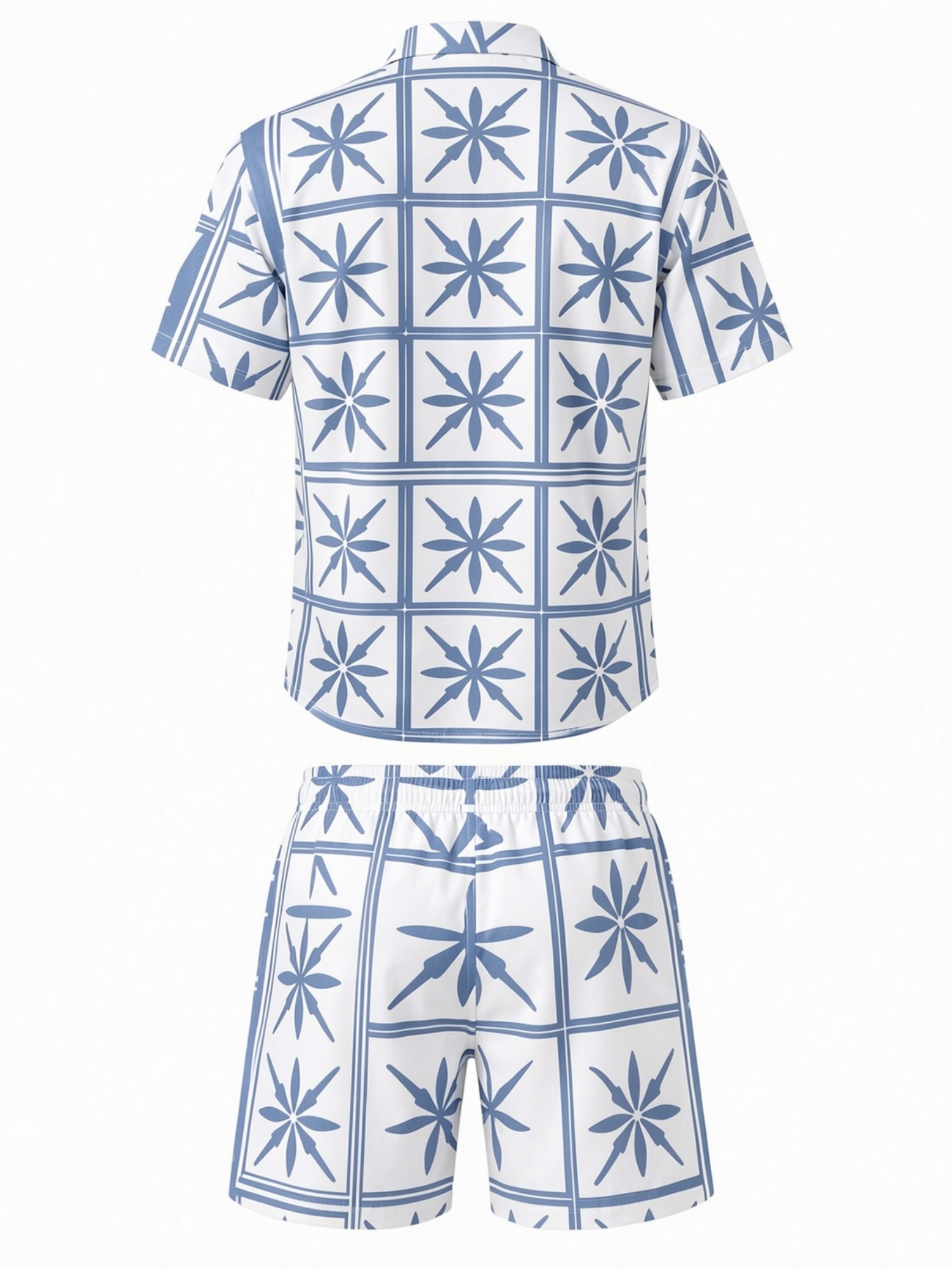 Mens Floral Short Sleeve Shirt - Printed Floral Shirt 评论和价格
