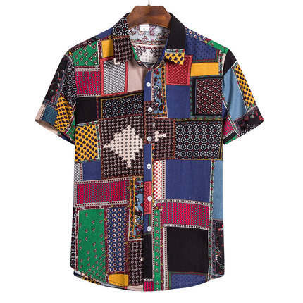 Small Niche Design Printed Shi - Printed Floral Shirt 评论和价格