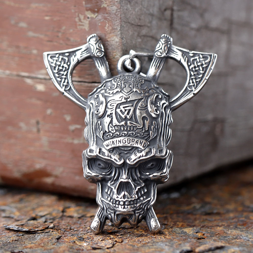 2024 New Viking Skull With Axe - Vintage Fashion Guide 评论和价格