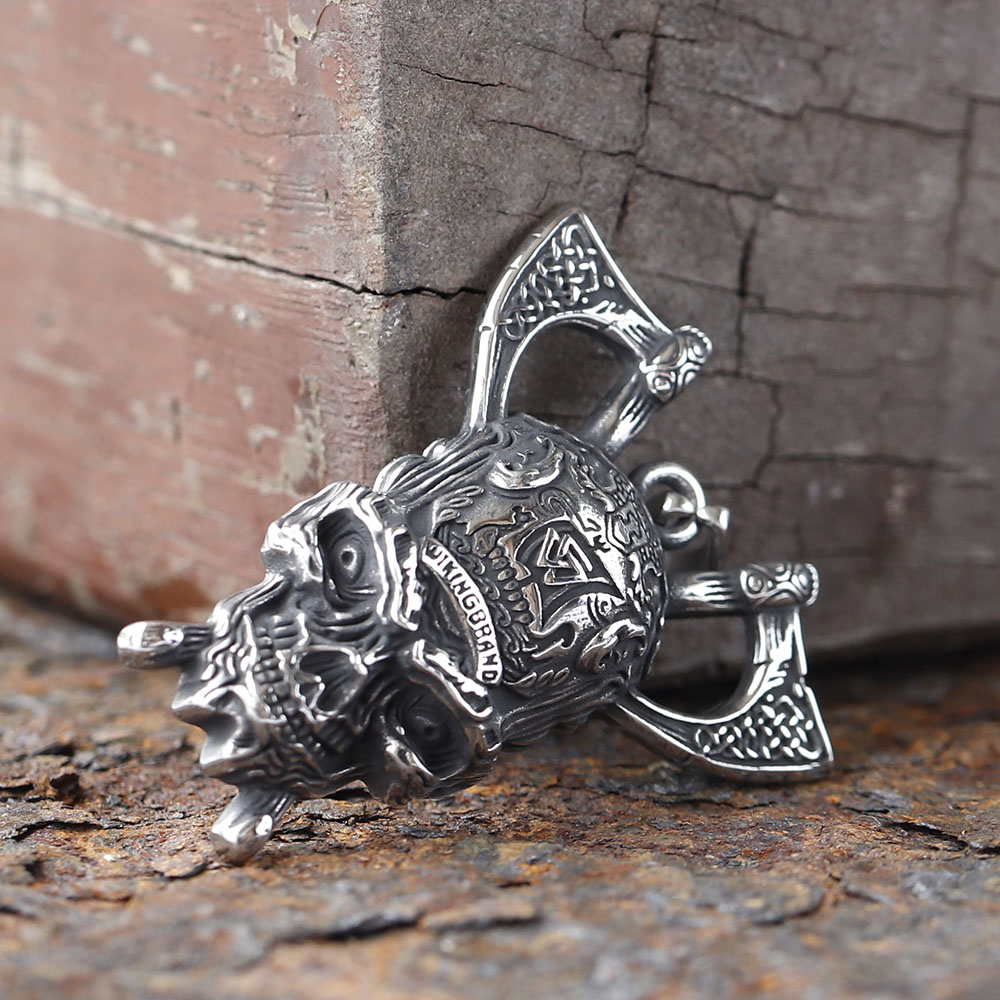 2024 New Viking Skull With Axe - Vintage Fashion Guide 评论和价格