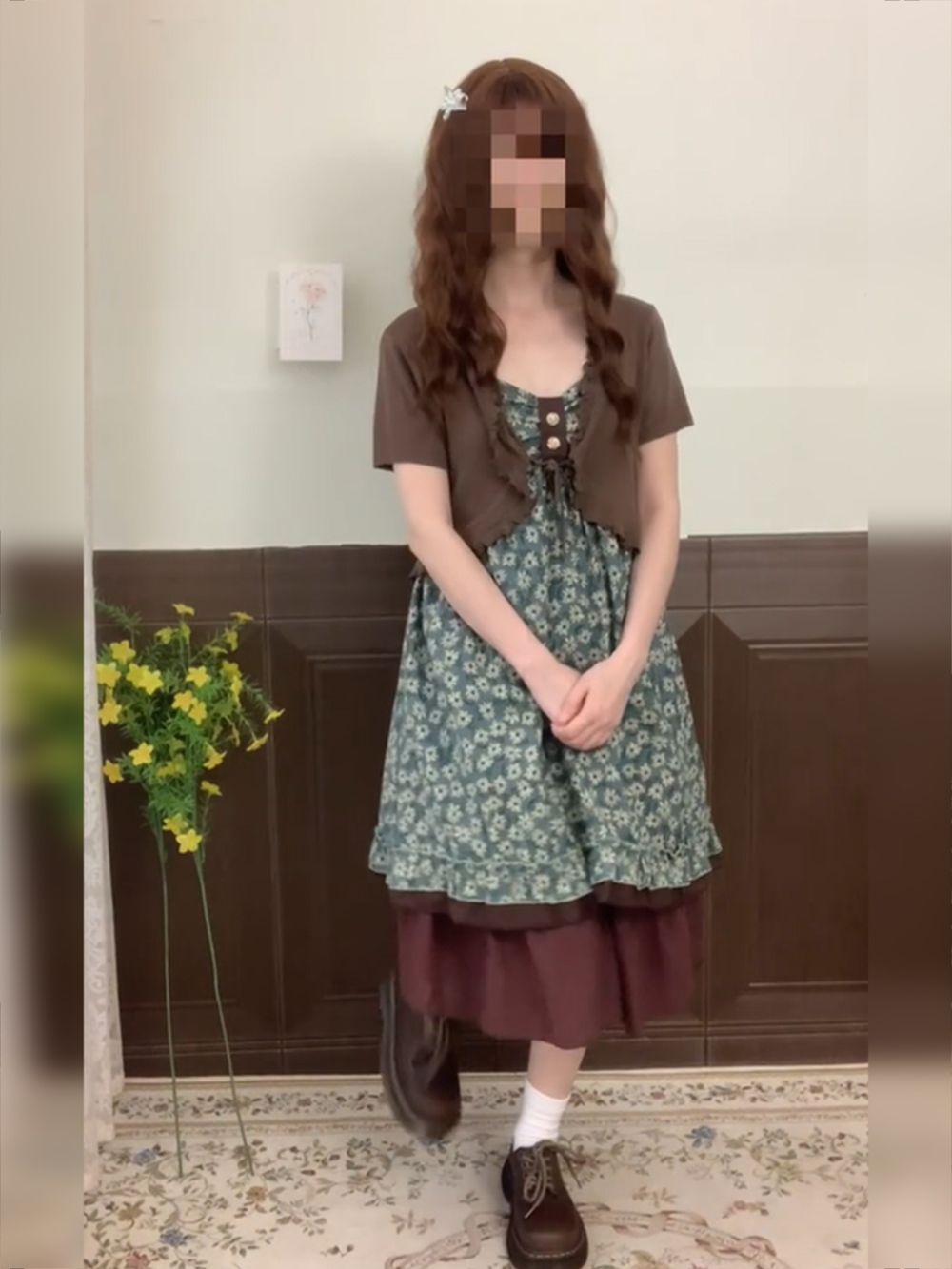 Vintage Sweet Camisole Dress S - Crop Cardigan Vintage 评论和价格