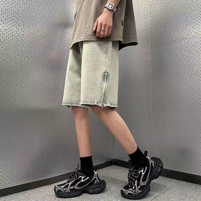 Men's Mud Color Denim Shorts 5 - Vintage Fashion Instagram 评论和价格