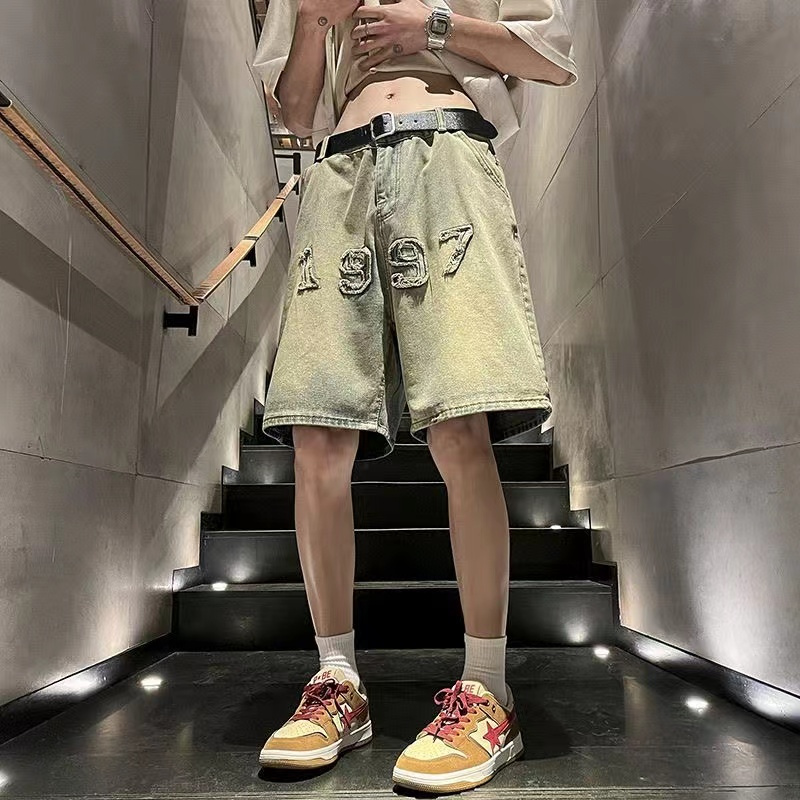Men's Mud Color Denim Shorts 5 - Vintage Fashion Instagram 评论和价格