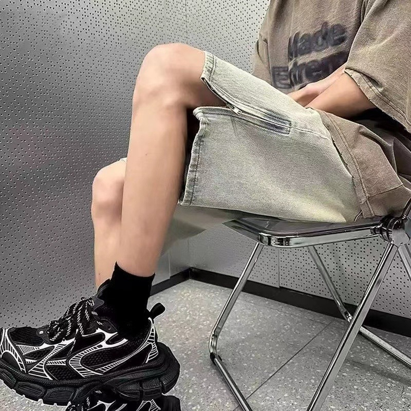 Men's Mud Color Denim Shorts 5 - Vintage Fashion Instagram 评论和价格