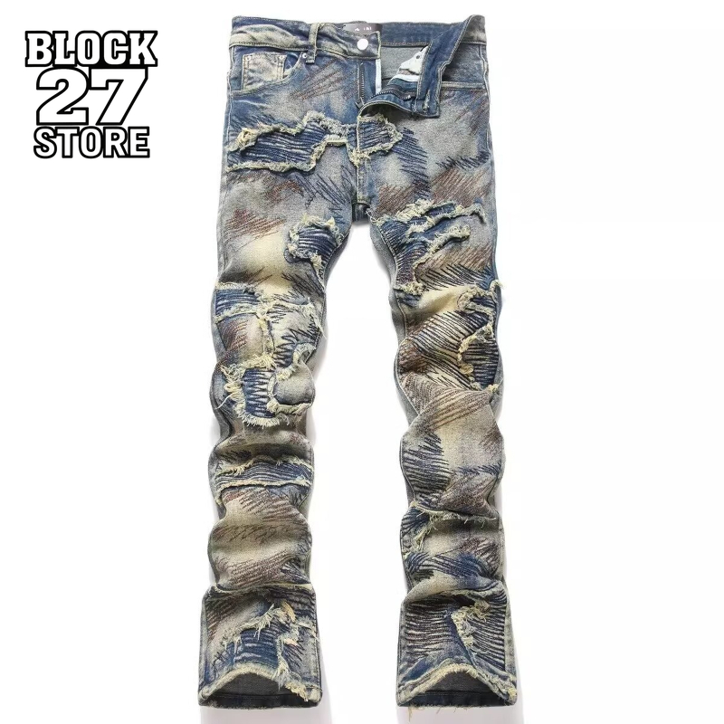 New Hip Hop Vintage Distressed - Retro Track Pant 评论和价格
