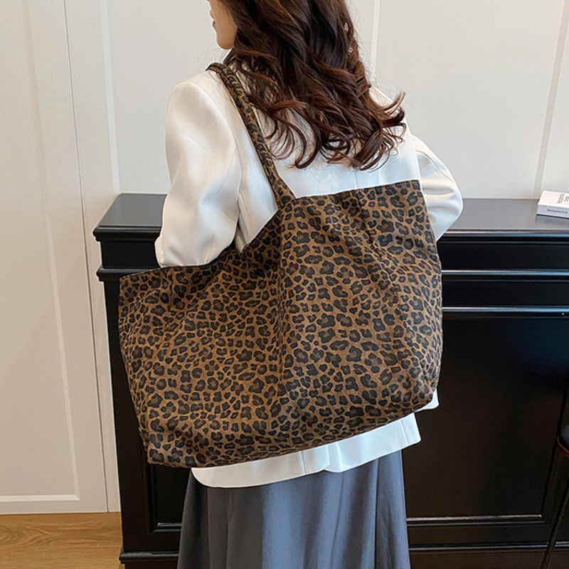 Women Leopard Print Tote Bag Y - Vintage Fashion Shop 评论和价格