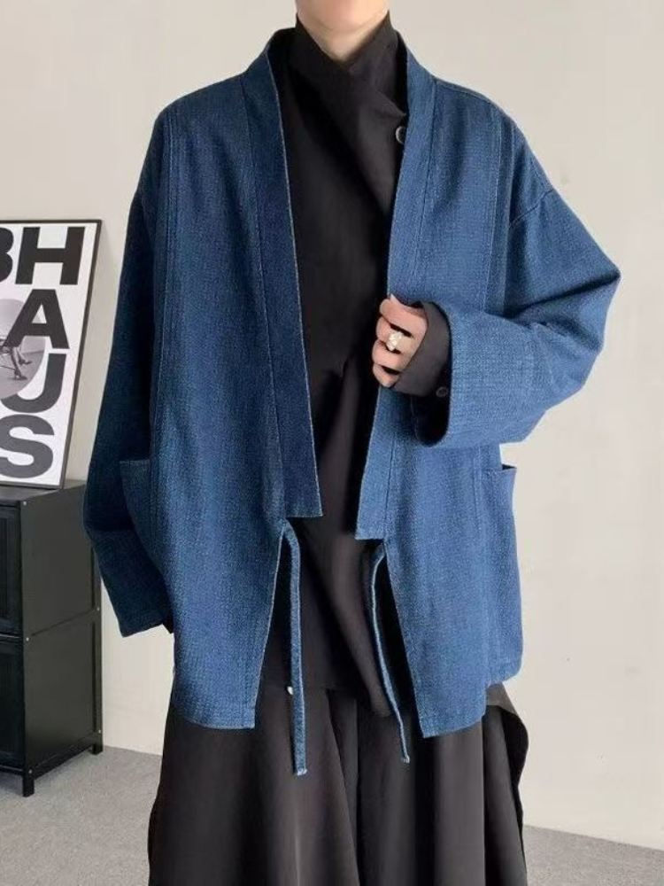 Vintage Japanese Style Denim C - Crop Cardigan Vintage 评论和价格