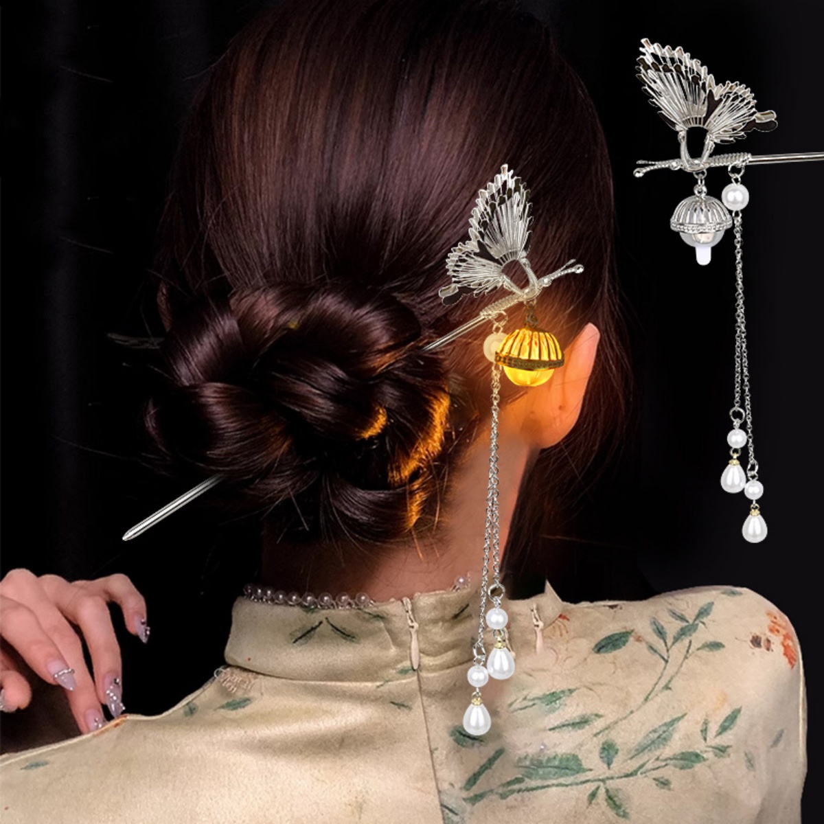 Luminous Flower Hairpin For Wo - Vintage Fashion Shop 评论和价格
