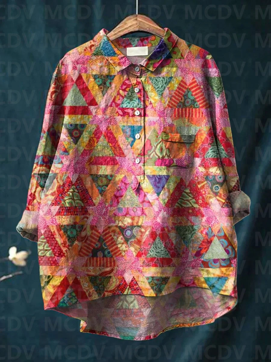 Women's Vintage Ethnic Floral  - Printed Floral Shirt 评论和价格