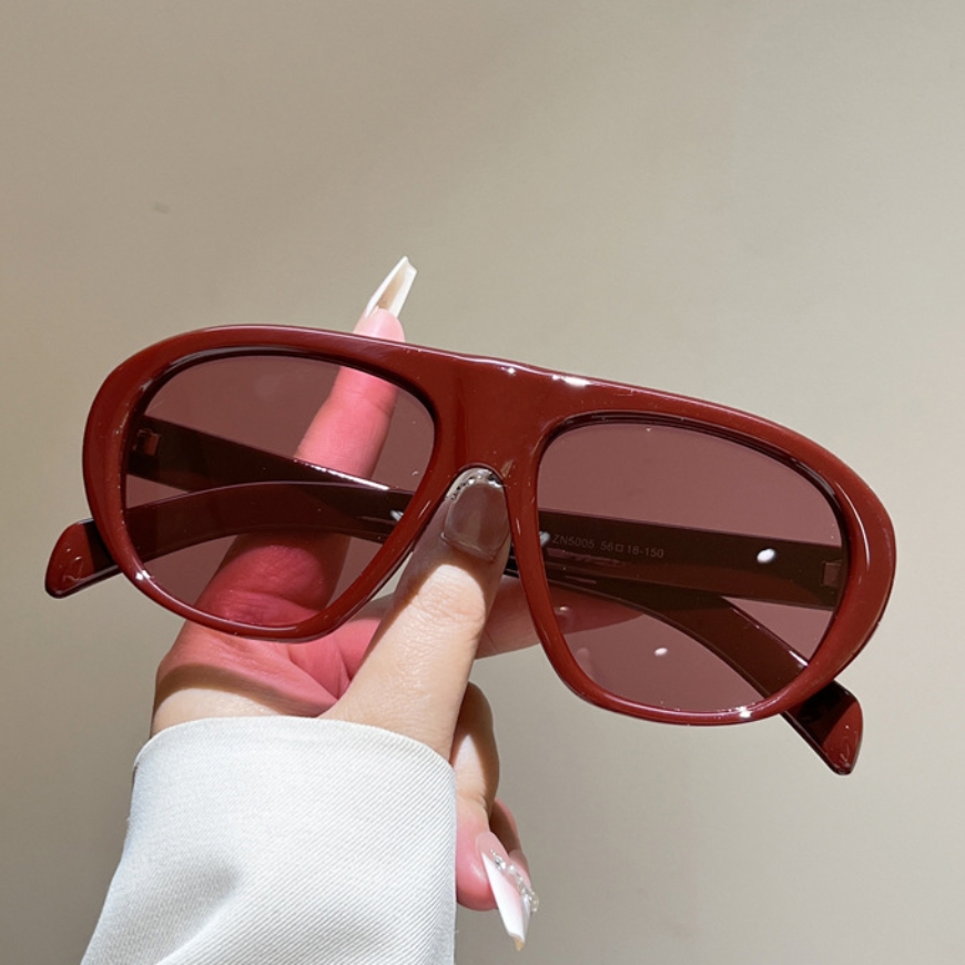 New Oversized Pilot Sunglasses - Vintage Fashion Designer 评论和价格