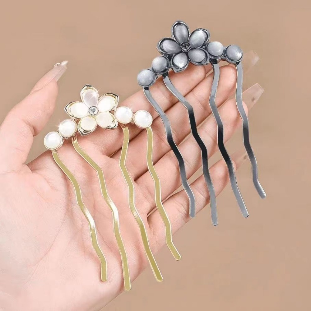 1/3pcs Elegant Floral MetalPea - Vintage Fashion Shop 评论和价格