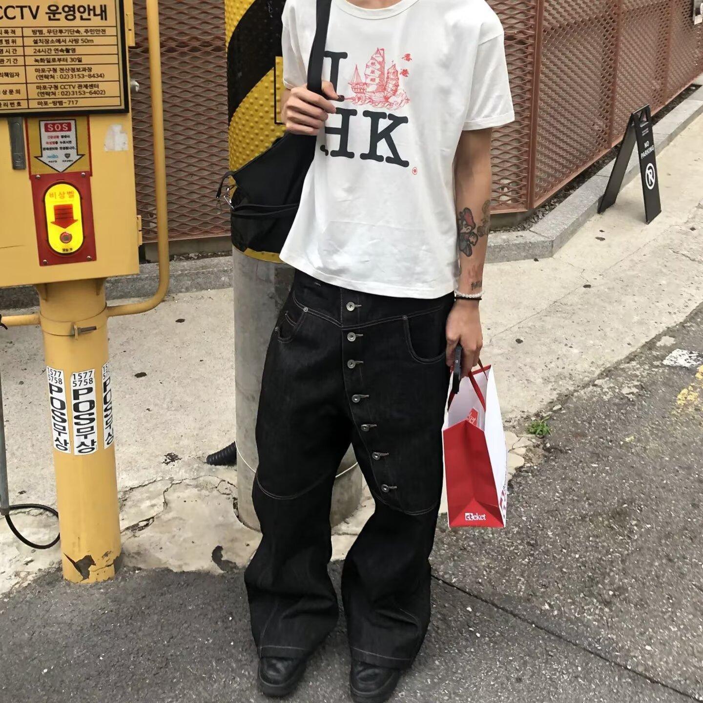 Men's Curved Single Breasted B - Retro Track Pant 评论和价格
