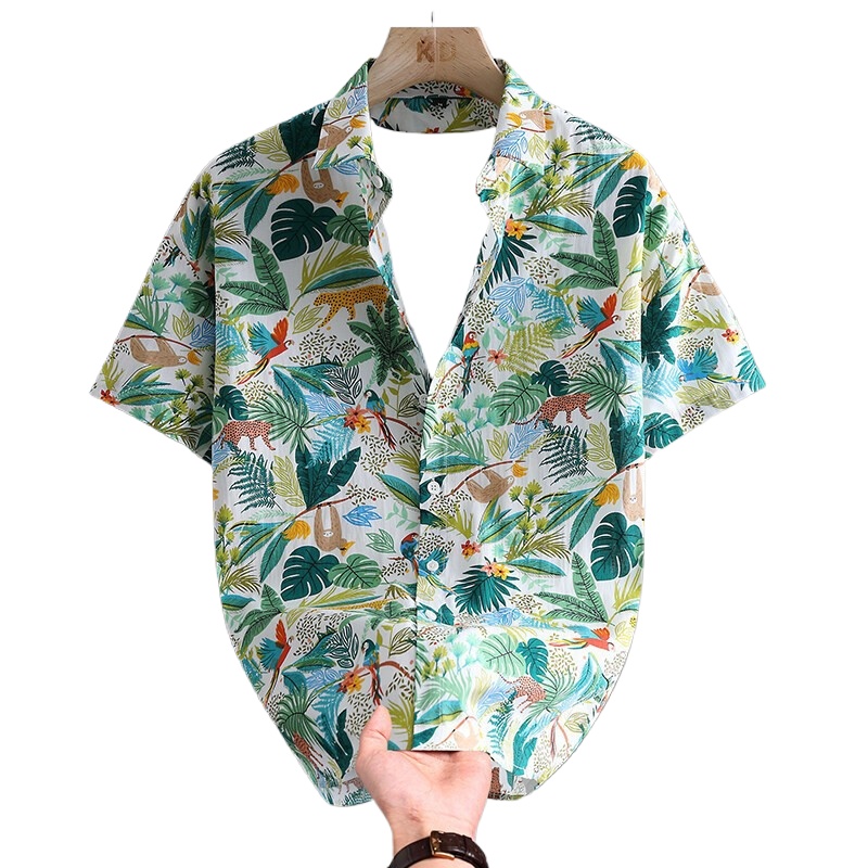Hot Selling Summer Hawaiian Co - Printed Floral Shirt 评论和价格